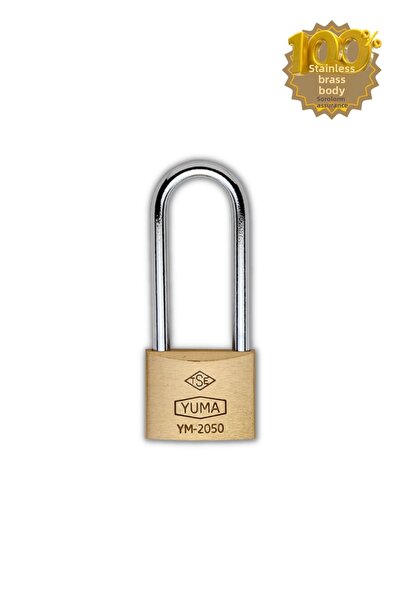 Yuma Long Hook Brass (Stainless Body) Padlock 50 Pieces