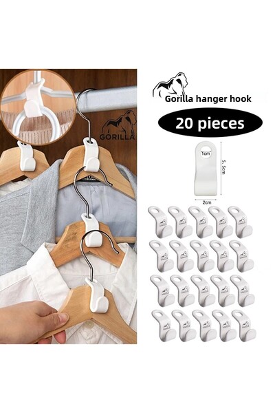 GORILLA Cârlig pentru agățat 20 buc. Cârlig pentru agățat pentru cămăși, genț...