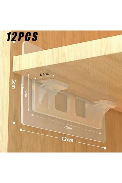 Choice 12 قطعة G968B 6/12 قطعة من حوامل فاصل خزانة الملابس غير اللاصقة غير ال...