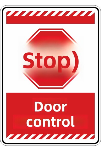 isgtabelam 25X35Cm/Phosphorescent Composite/Stop! Door Control