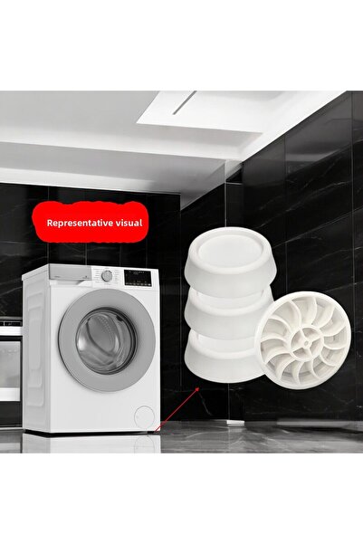 Badem10 (8 Pcs) Laundry Refrigerator Machine White Goods Anti-Vibration Riser Foot Stand