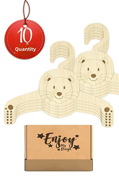 Enjoymydesign مجموعة شماعات ملابس الأسد مكونة من 10 شماعات ملابس للأطفال