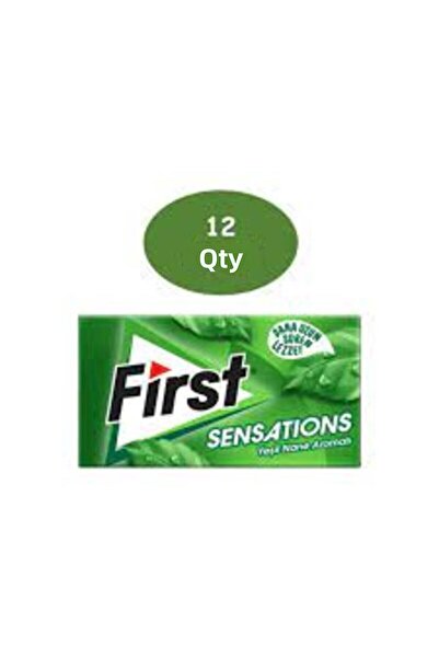 First Sensations Green Mint Flavored Chewing Gum 12 Pcs 27 Gr