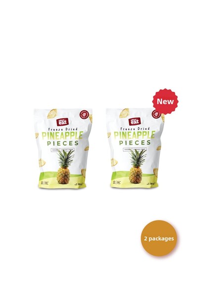 EverEat Pineapple Dried Fruit Chips 20 g X 2 Pcs Freeze Dried Fruit