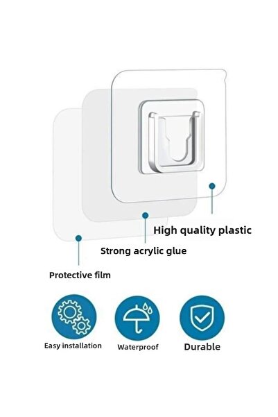 jetfast 5 Pairs Extra Strong Adhesive Water Resistant Hanger Without Wall Punching, Item Fixing Table Clip