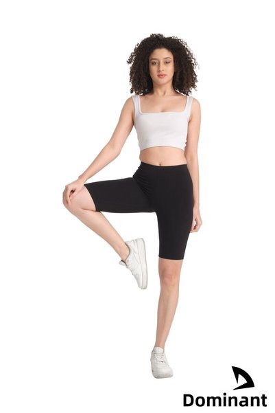 DOMİN SPOR Women's Black High Quality Short Recovery Modal Sports Leggings