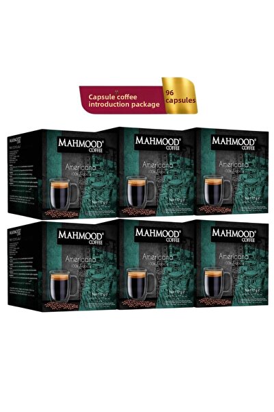 Mahmood Coffee مجموعة قهوة أمريكانو المتوافقة مع دولتشي غوستو - 16 قطعة × 6 عبوات