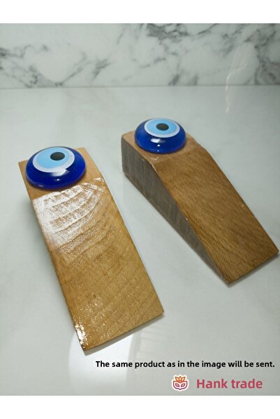 HANK TİCARET Σετ Πώματα Πόρτας 2 Τεμάχια Ξύλινα Πώματα Πόρτας με 2 Χάντρες Ου...