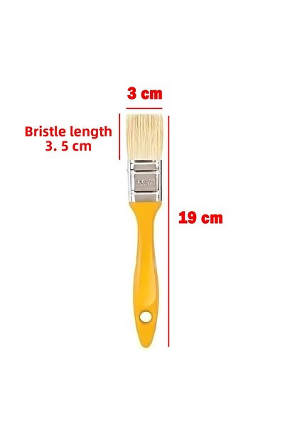 Badem10 Trimming Painting Brush with Handle - Plastic Handle No 1.5 for Ceiling and Exterior
