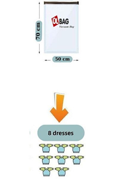 ÜLBAG Set of 4 Vacuum Storage Bags 50 cm X 70 cm Inside Suitcase - Vacuum Storage Bag - Vacuum Bag