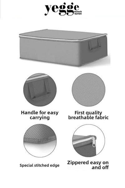 YEGGE 6 Pieces Large Size Anthracite Underpads 64 X 45 X 22 cm - Thick Gramaged Fabric