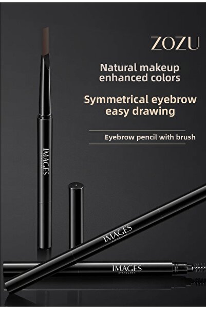 ZOZU قلم حواجب بزاوية مزدوجة وفرشاة حواجب من سلسلة إيميجز 0.4 جرام بني داكن (...
