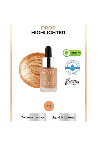 Note Cosmetics نوت دروب هايلايتر سائل 02 الصحراء الساحرة