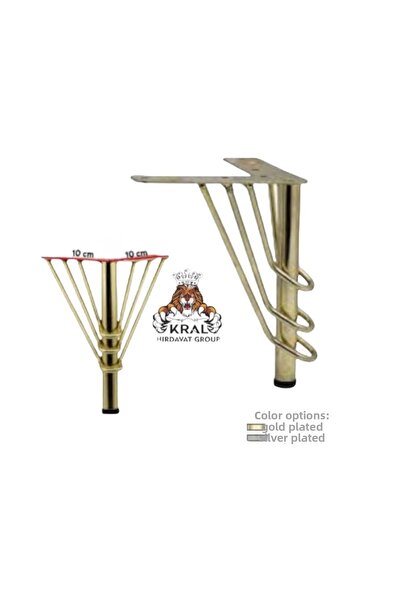 KRAL HIRDAVAT Mobilier model cu sârmă metalică aurie - picioare pentru dulap, fotoliu, canapea și unitate TV de 20 cm (4 bucăți)