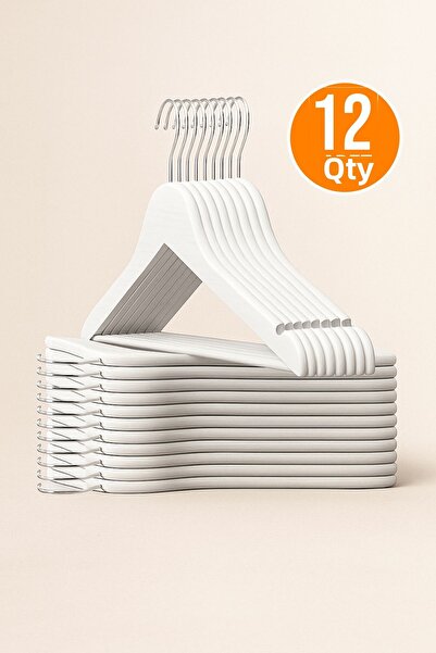 Orvila 12 bucăți - Umeraș pentru haine din plastic cu aspect lemnos Umeraș pe...