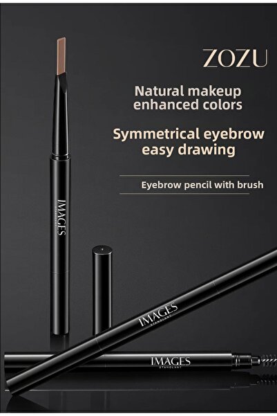 ZOZU قلم حواجب بزاوية مزدوجة وفرشاة حواجب من سلسلة إيميجز 0.4 جرام بني فاتح (...