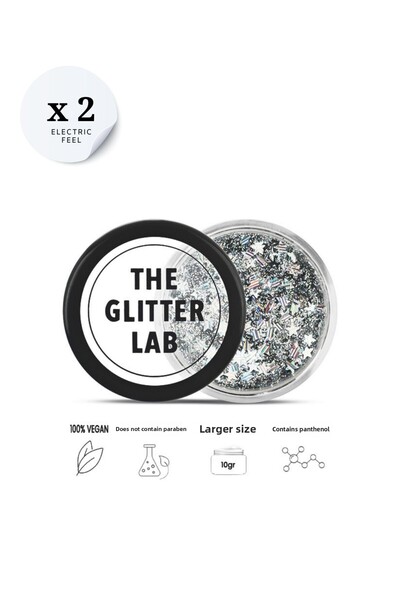 The Glitter Lab قطعتان من بريق الملمس الكهربائي - حزمة مفيدة