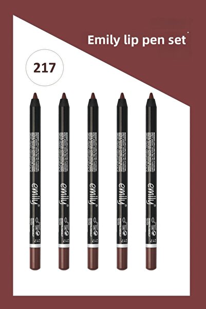 Golden Rose قلم تحديد الشفاه إميلي طويل الأمد رقم: 217 - قلم تحديد الشفاه ×5
