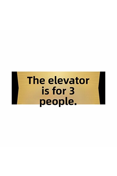 Özarslan Dizayn الرفع 3 أشخاص 5x20 سم لوح توجيه معدني ذهبي اللون