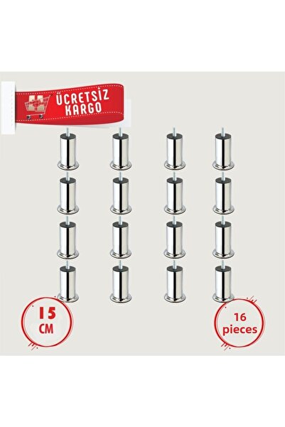 Marka Picior de canapea de bază șurubat 15 cm (16 bucăți) 3/8 dinți grosi