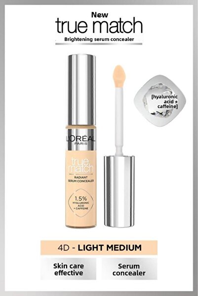 L'Oreal Paris خافي عيوب البشرة ترو ماتش - 4D Light Medium 11 مل