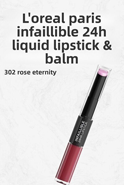 L'Oreal Paris أحمر شفاه وبلسم سائل يدوم طويلاً من لوريال باريس إنفاليبل 24 سا...