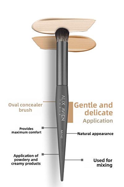 Alix Avien فرشاة خافي عيوب البشرة بيضاوية الشكل - فرشاة مستديرة AA142