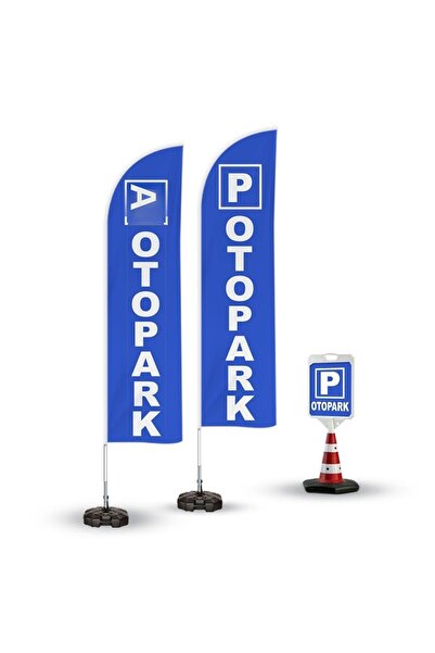 Burada Medikal ve Reklam 2 Sailing Flags with Auto Parking Theme and 1 Pontoo...