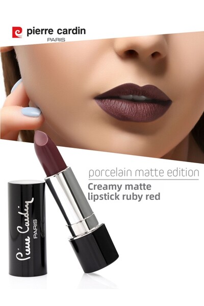 Pierre Cardin أحمر شفاه بورسلين غير لامع - أحمر روبي - 217