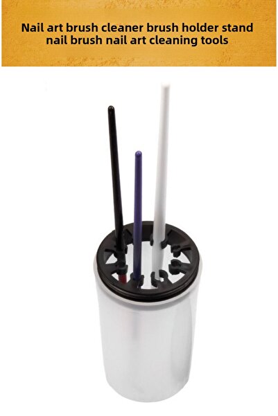 Coscelia Nail Art Brush Cleaner Brush Holder Stand Nail Brush Nail Art Cleani...