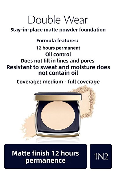 Estee Lauder Double Wear Lasting Matte Powder Foundation - 1N2 Ecru