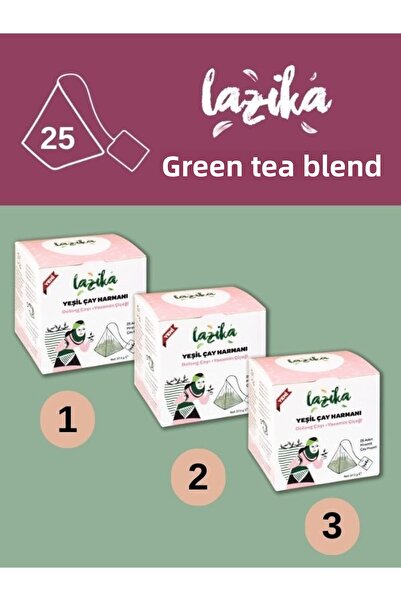 LAZİKA (مجموعة من 3) شاي أولونغ - ياسمين، 25 كيس هرمي الشكل من PLA، مصدر مضاد...