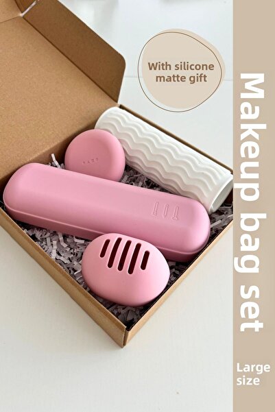 Mamastuff Розов силиконов комплект за грим - голям