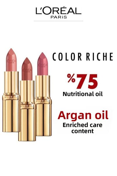 L'Oreal Paris أحمر شفاه كولور ريتشي بلمسة نهائية من الساتان 125 ميزون ماراي - أحمر