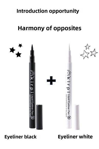 Kirpi Set of 2 Black and White Crop Waterproof Liquid Eyeliner