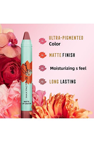 Max Factor X Priyanka Chopra Jonas Lip Crayon Stick - 001 - Mauve Love, 3g