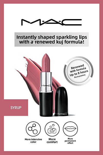 M.A.C Lustreglass Sheer-Shine Easy Apply Glossy Finish Lipstick - Syrup 3g