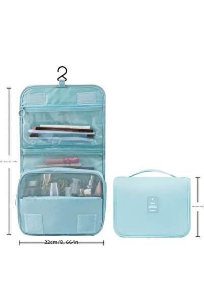 SYNOPE صندوق حقيبة مستحضرات تجميل للسفر قابل للطي بسعة كبيرة ومتعددة الأقسام