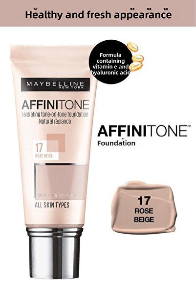 Maybelline New York Moisturizing Foundation - Affinitone Foundation No: 17