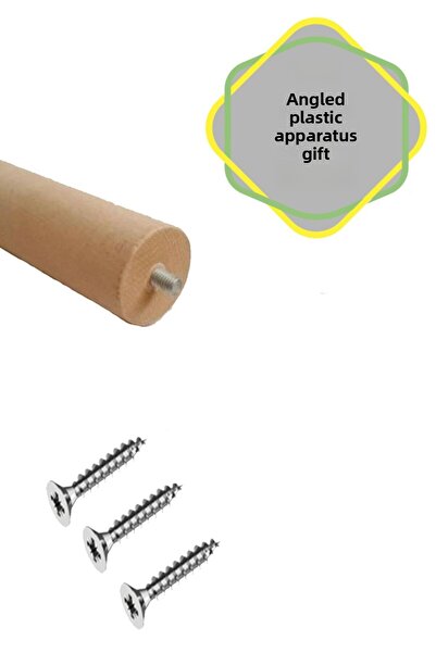 Evnalia Picior brut din lemn 45 cm Set de 4 masă din lemn Masă de cafea Picior Zigon