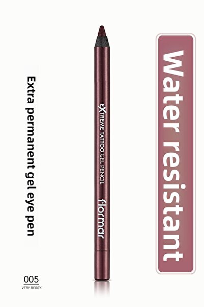Flormar Matte Permanent Eye Pencil (BORDO) - Extreme Tattoo Gel Pencil - 005 ...