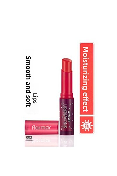 Flormar Lip Balm Fruit Scented and Coloring Lip Moisturizer Strawberry