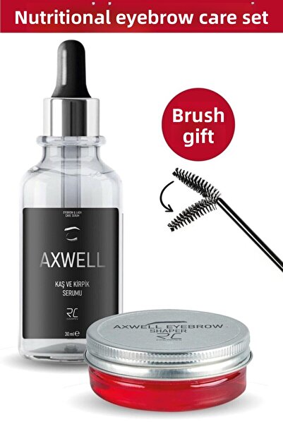 AXWELL شمع تشكيل الحواجب (مثبت الحواجب) 30 مل ومعزز رموش الحواجب، مغذي، موسع