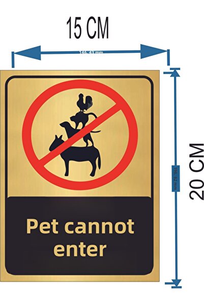 sıradışıhediyem لافتة معدنية للحيوانات الأليفة مقاس 20×15 سم