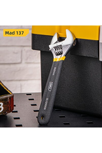 Deli 8-Inch Adjustable Spanner PVC Coated Handle Stainless Steel Universal Spanner Hand Tool 6 8 Inc