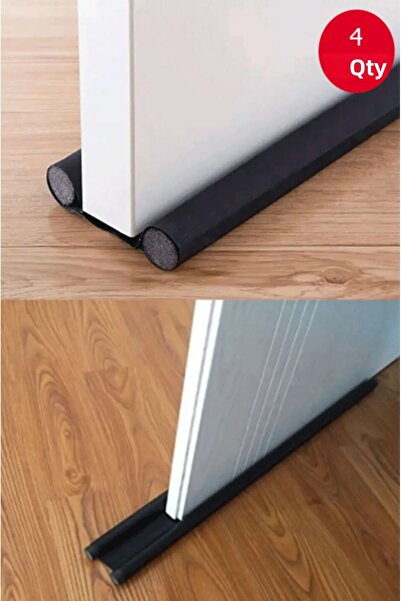 mc.pierobaby 4 Pieces Black Double-Sided Under-Door Wind Cold and Insect Preventing Thermal Insulation Sponge
