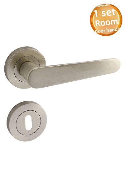 Badem10 (1 SET) Kayi Mâner de ușă din satin cu rozetă și mânere compatibile p...