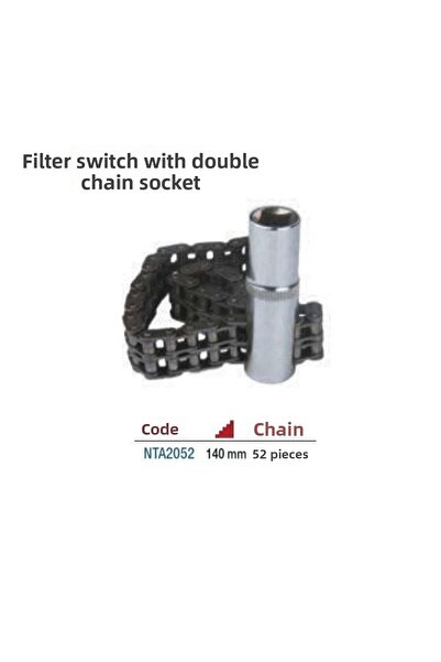 Nt Tools 140mm Double Chain 1/2" Socket Filter Wrench Nta2052