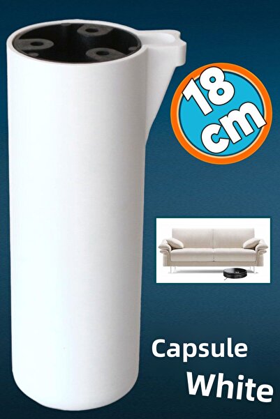 NZB 18 cm Matte White Furniture Riser Capsule - Coffee Table Sofa Tv Unit Sof...