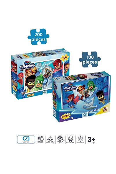 CA Games (Set of 2) Pjmasks Licensed 200 - 100 Piece Children's Puzzle Jigsaw...